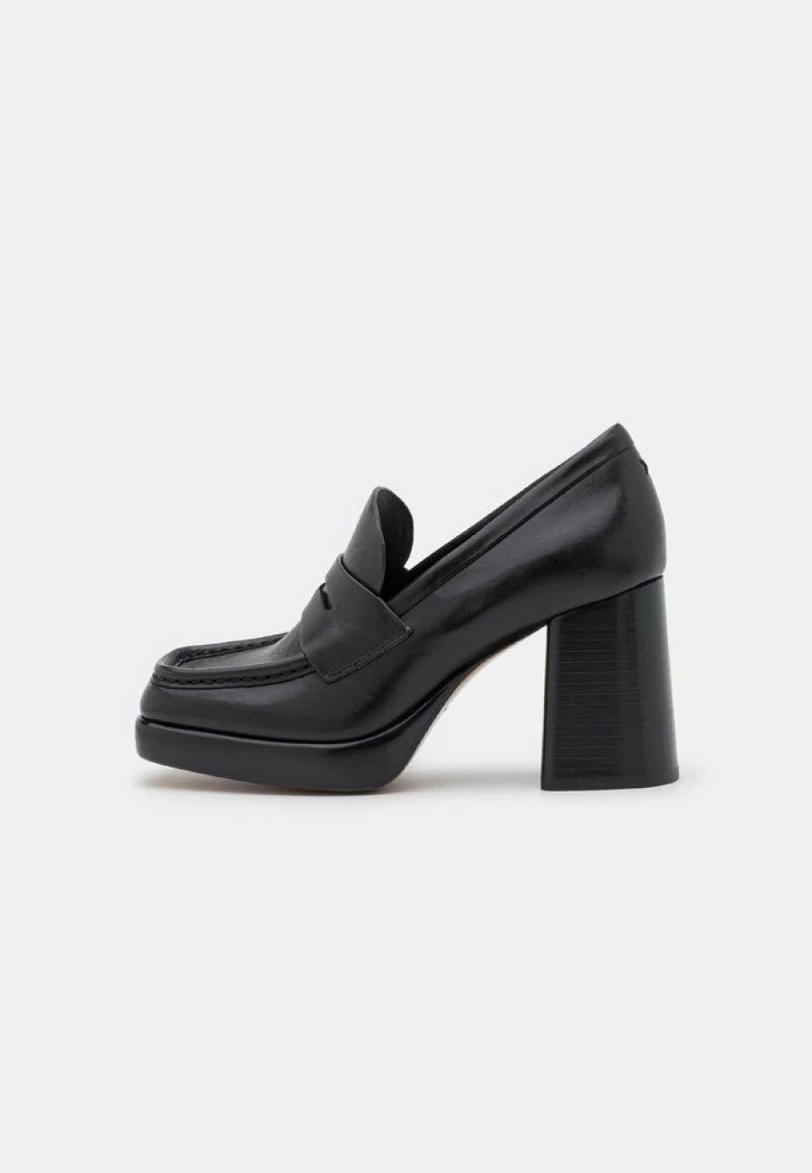 Shoe * | Rag & Bone Matrix Loafer Platform Heels Black