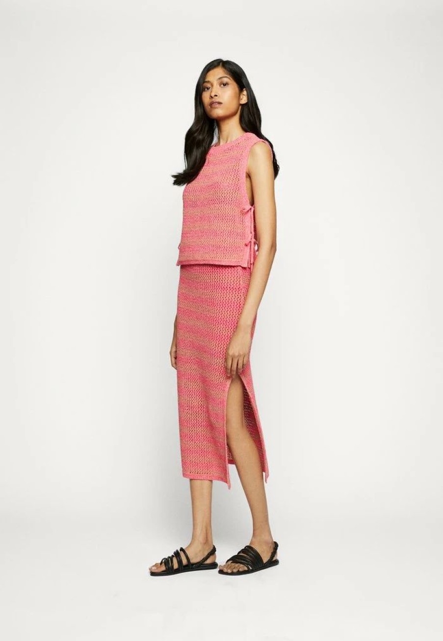 Clothing * | Rag & Bone Carson Skirt Maxi Skirt Pink Multi