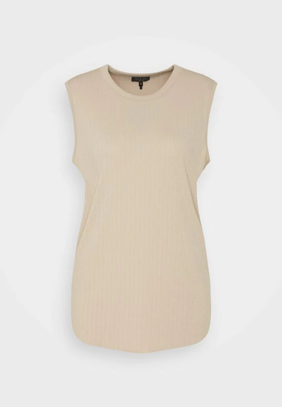 Clothing * | Rag & Bone Zoe Muscle Tank Label Top Tanbeige