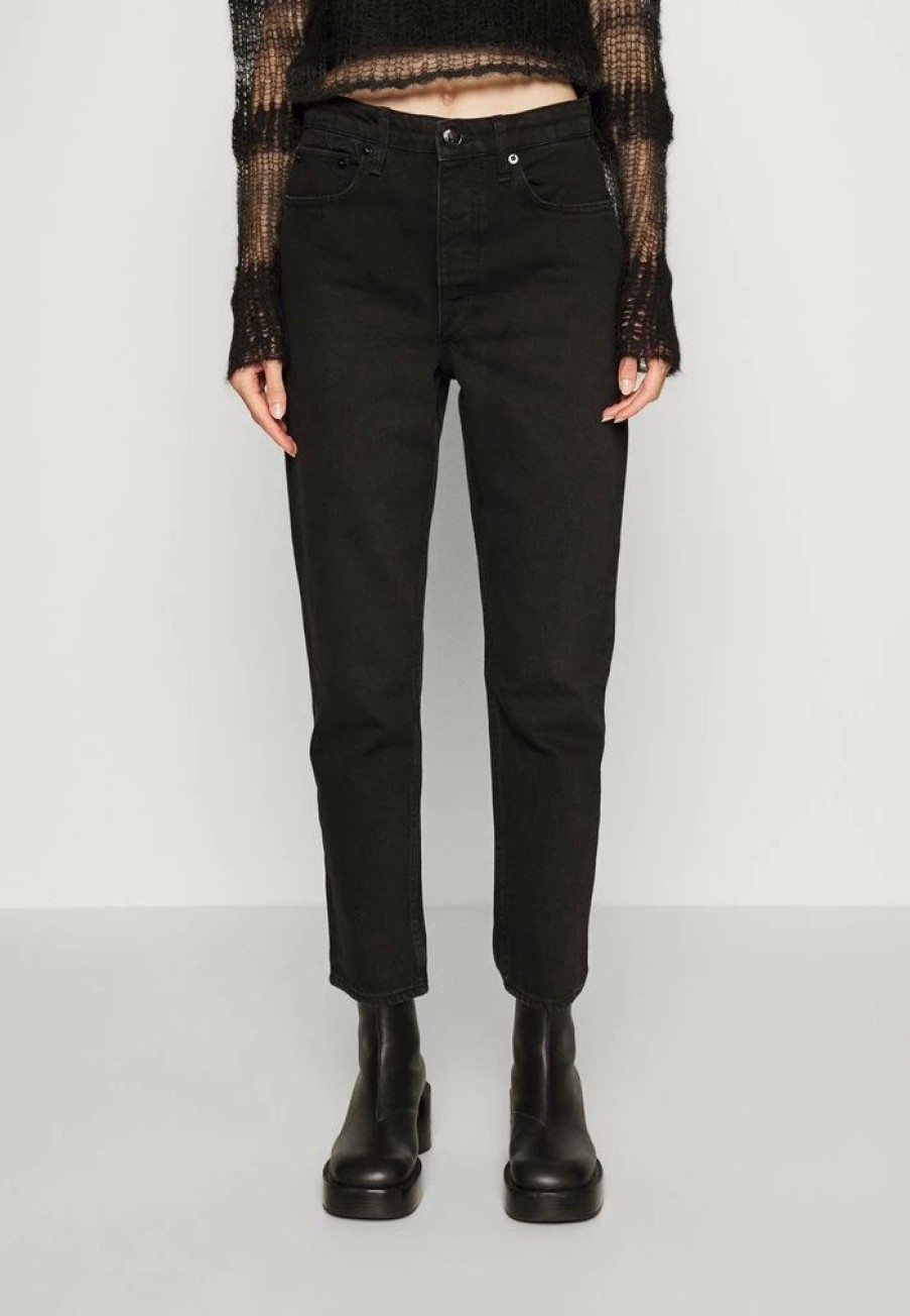 Clothing * | Rag & Bone Nina High Rise Ankle Cigarette Relaxed Fit Jeans Black