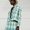 Clothing * | Rag & Bone Jessie Plaid Shirt Jacket Black Label Summer Jacket Green