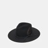 Accessoires * | Rag & Bone Kacy Feather Fedora Hat Black