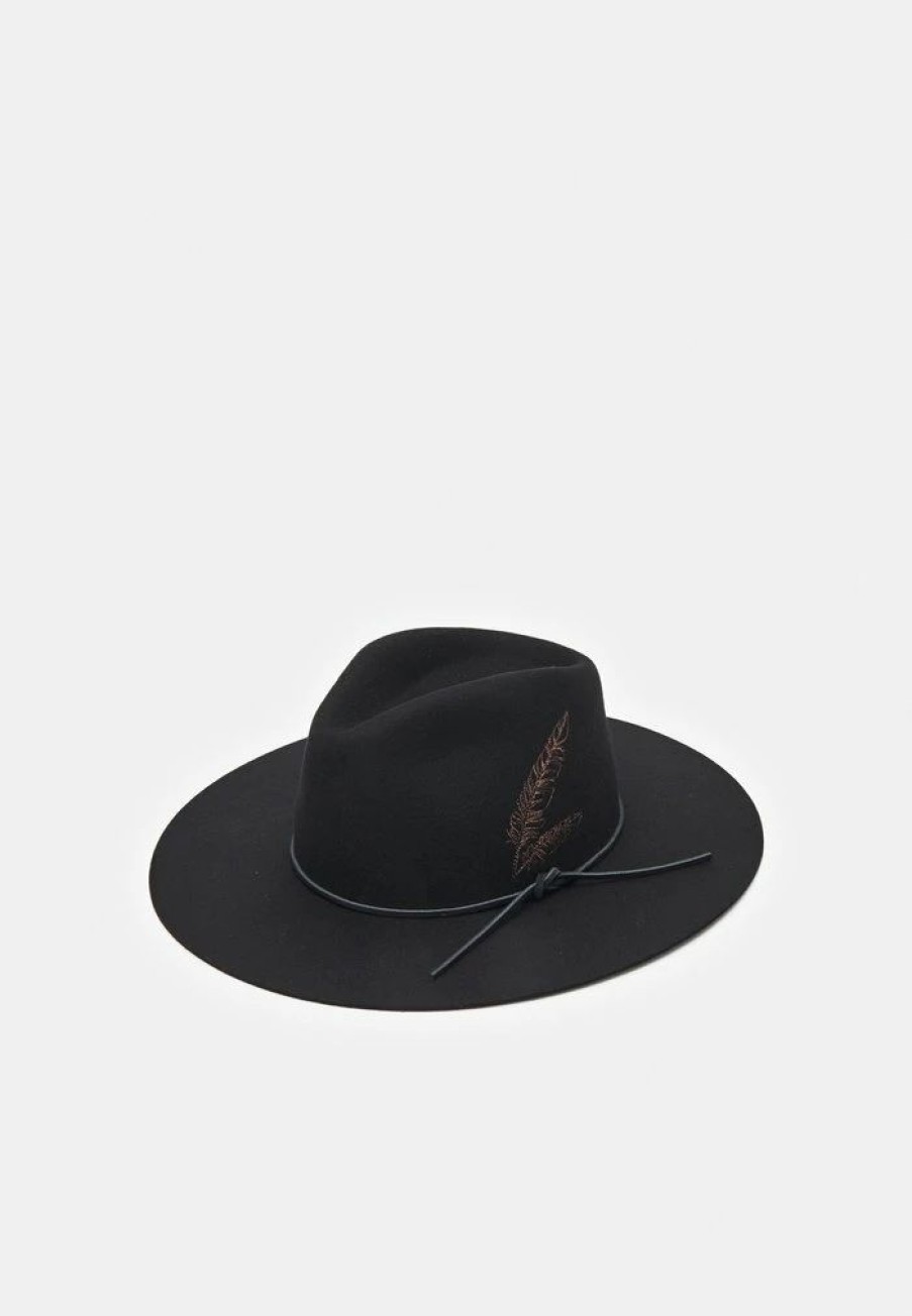 Accessoires * | Rag & Bone Kacy Feather Fedora Hat Black