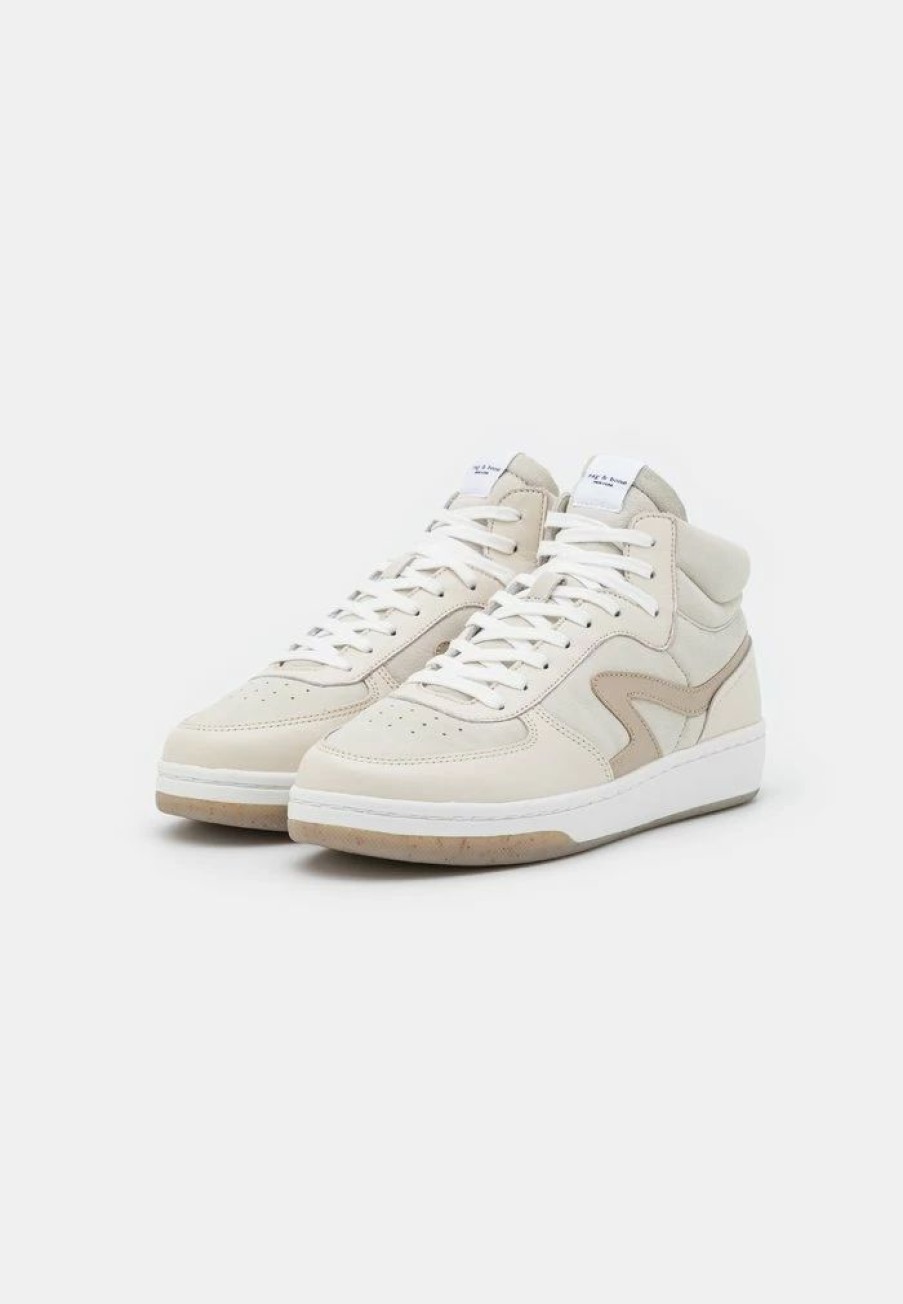 Shoe * | Rag & Bone Retro Court Mid High-Top Trainers Off-White