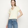 Clothing * | Rag & Bone The Slub Vee Basic T-Shirt Yellow Sunrise