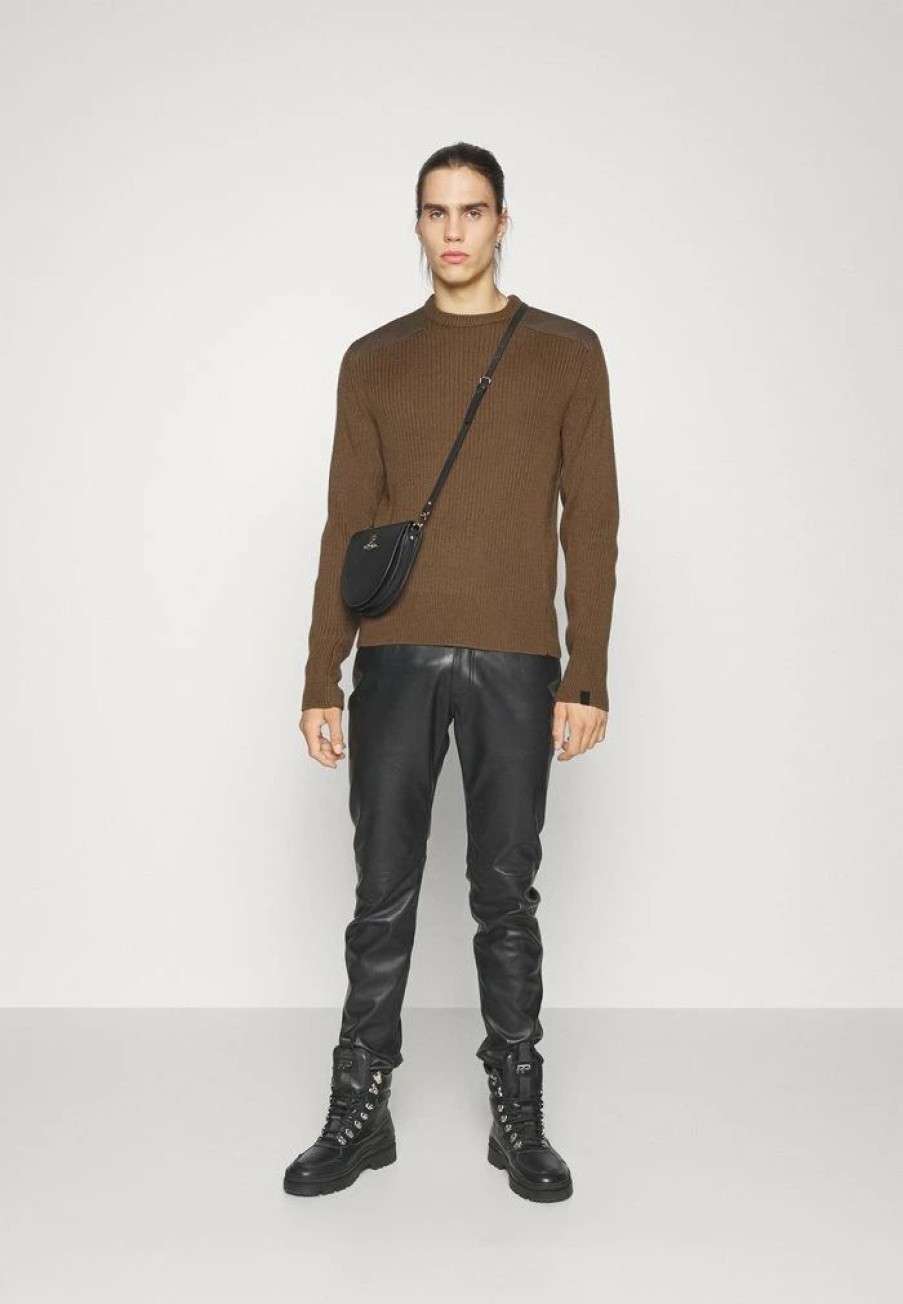 Clothing * | Rag & Bone Military Mixed Jumper Brown