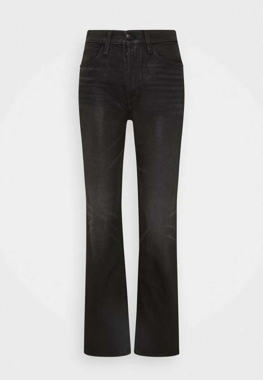 Clothing * | Rag & Bone Alex High-Rise Straight Leg Jeans Worn Black