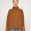 Clothing * | Rag & Bone Ingrid Tneck Jumper Dark Brown