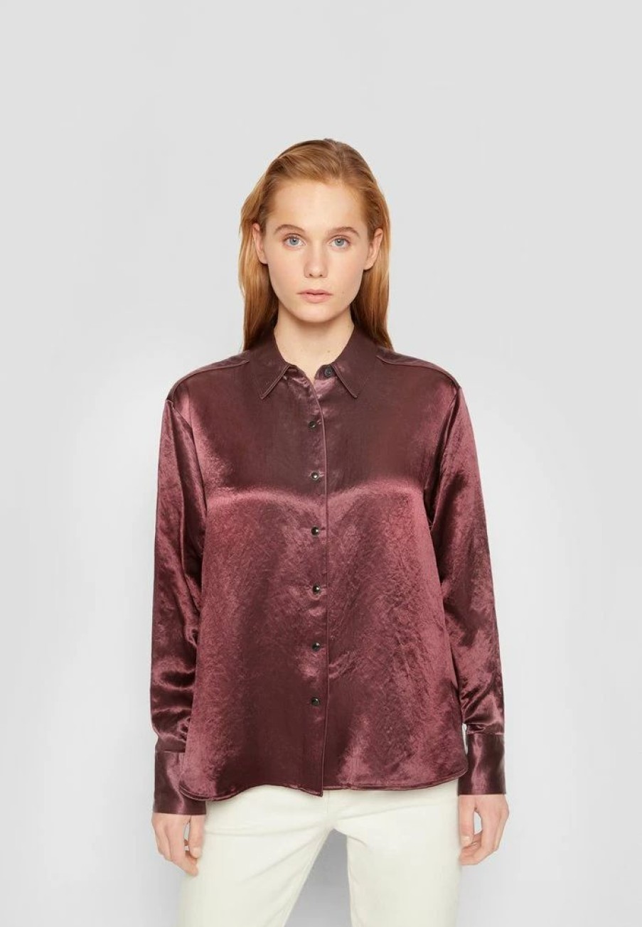 Clothing * | Rag & Bone Elias Shirt Button-Down Blouse Burgundy