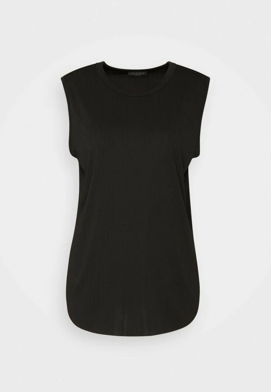 Clothing * | Rag & Bone Zoe Muscle Tank Label Top Black