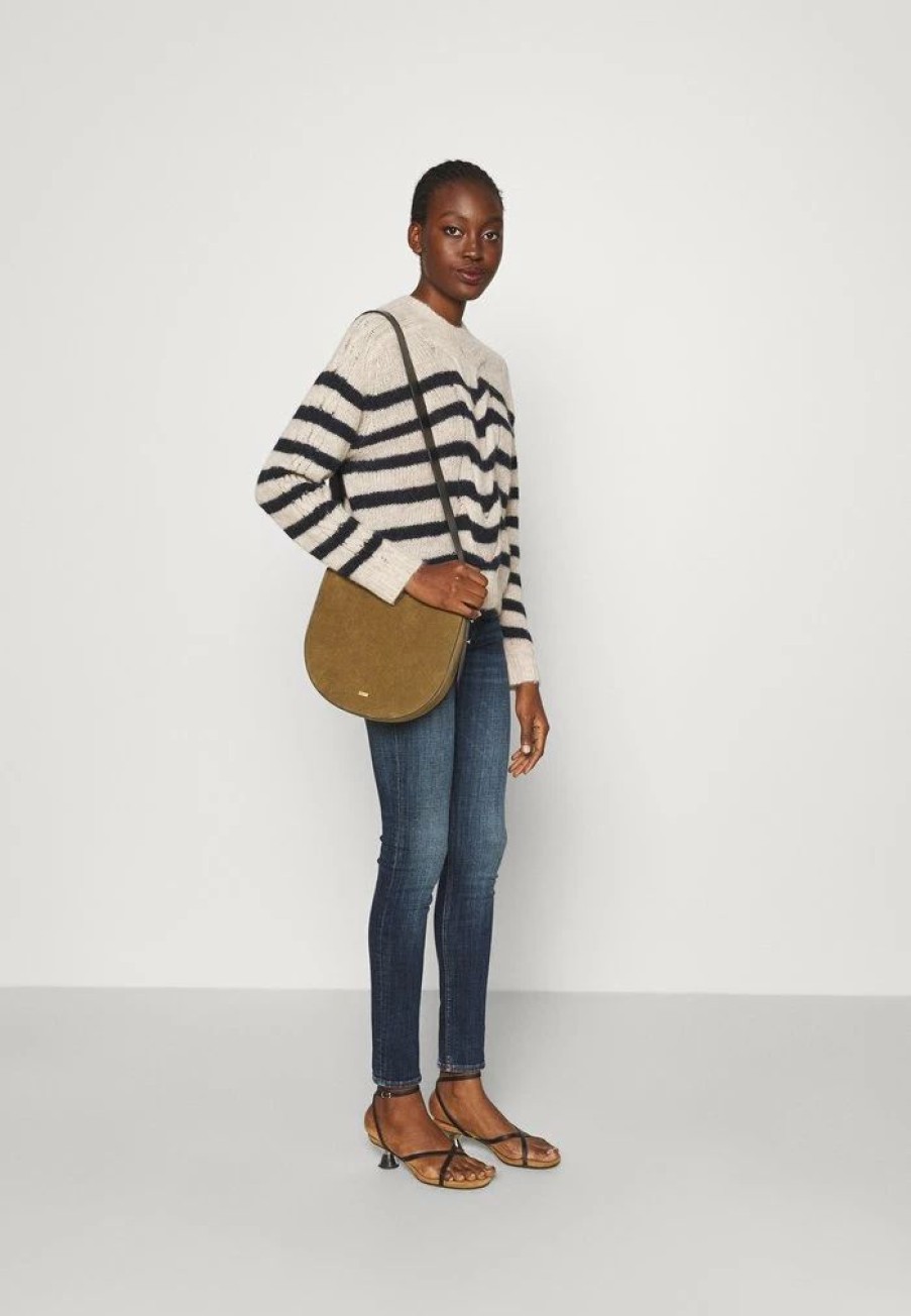 Clothing * | Rag & Bone Mia Striped Cable Jumper Wheat