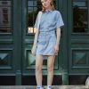 Clothing * | Rag & Bone Liquid Miramar Dress Day Dress Blue Denim