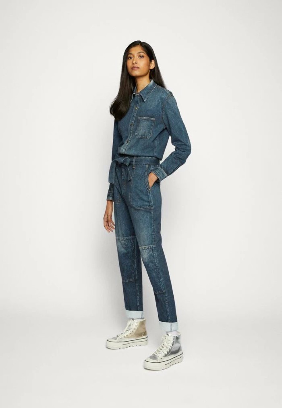 Clothing * | Rag & Bone Miramar Jumpsuit Blue Denim