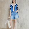 Clothing * | Rag & Bone Jolie Sleeveless Print T-Shirt Blue