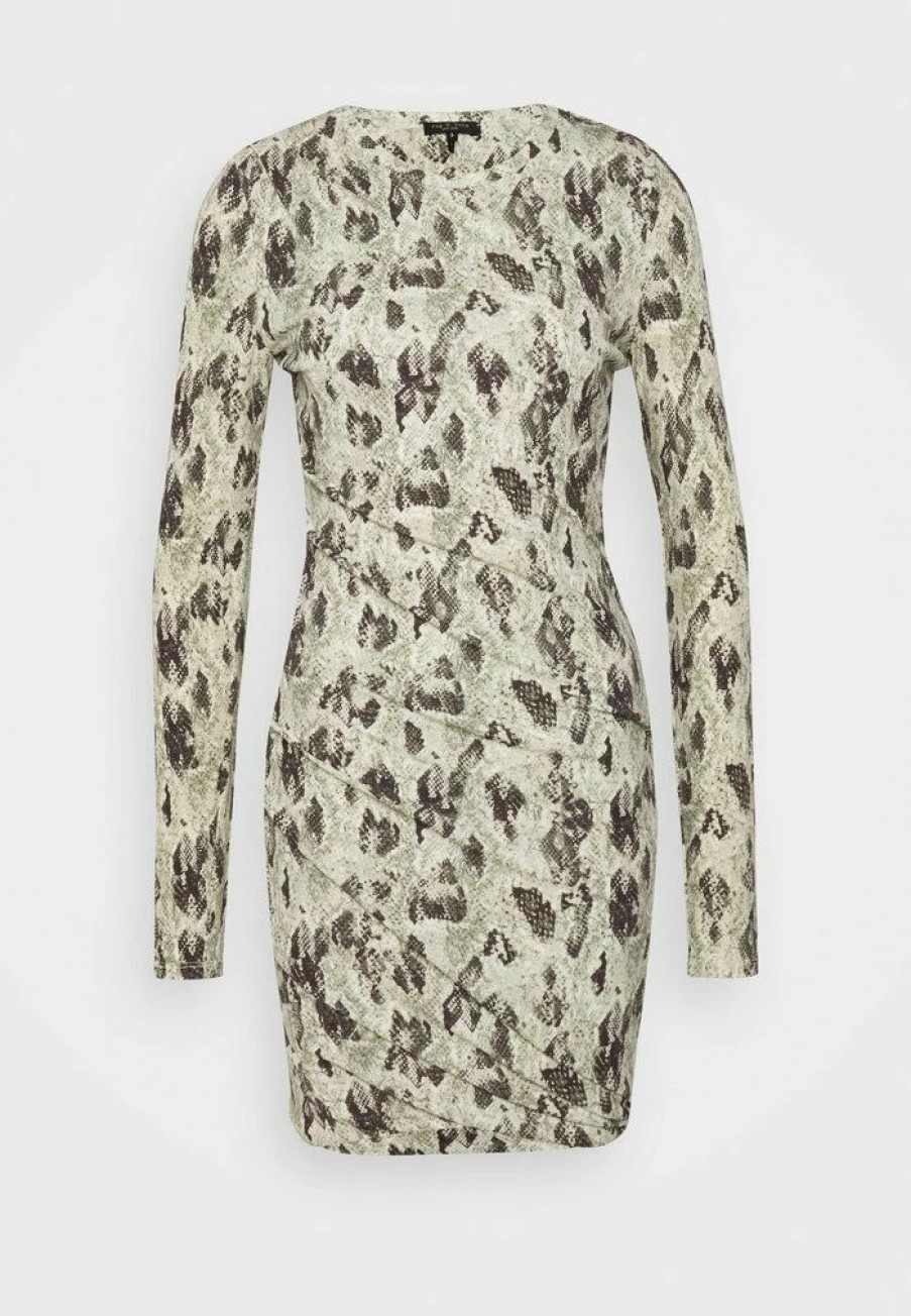 Clothing * | Rag & Bone Poppy Draped Mini Dress Jersey Dress Mottled Beige