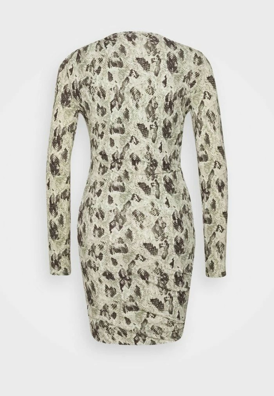 Clothing * | Rag & Bone Poppy Draped Mini Dress Jersey Dress Mottled Beige