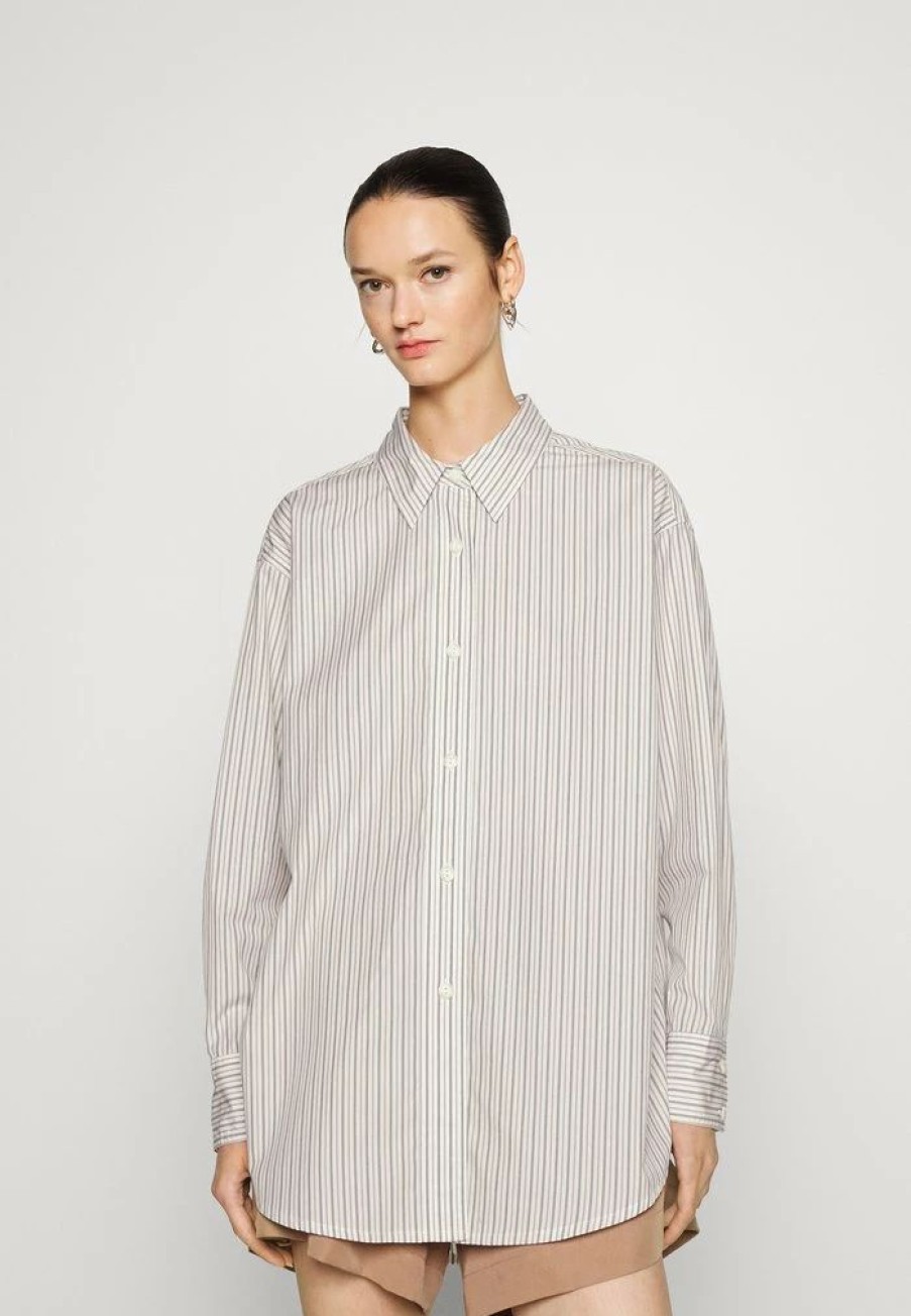 Clothing * | Rag & Bone Kenna Button-Down Blouse Brown