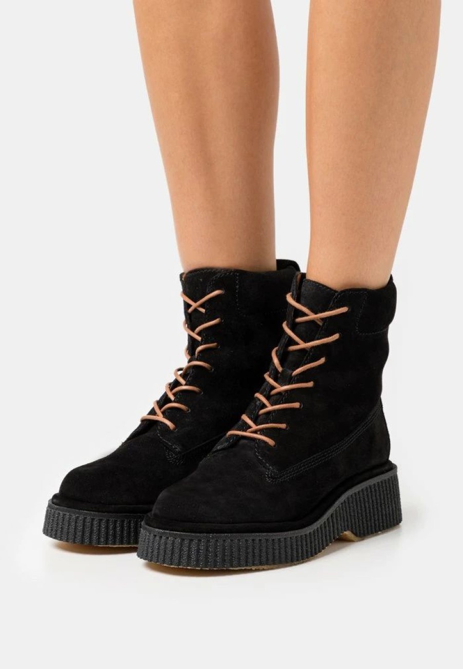 Shoe * | Rag & Bone Sloane Boot Platform Ankle Boots Black