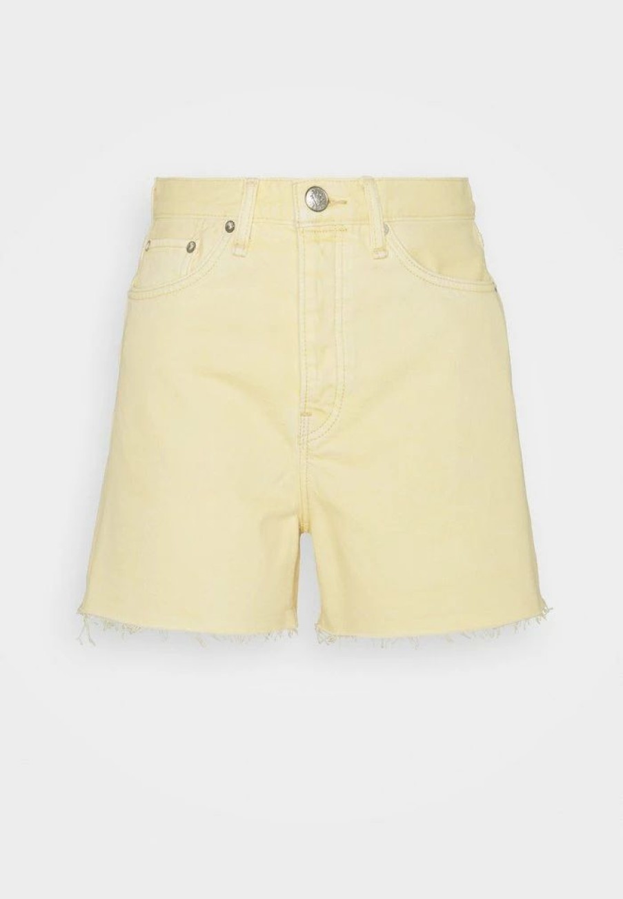 Clothing * | Rag & Bone Maya High Rise Shorty Denim Shorts Lemon Drop