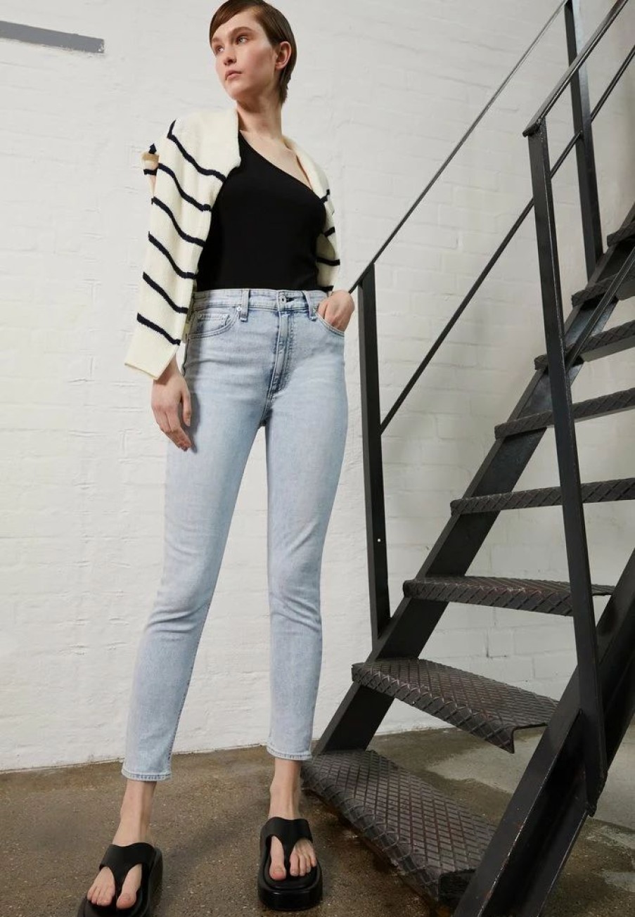 Clothing * | Rag & Bone Nina High-Rise Ankle Skinny Label Jeans Skinny Fit Mica