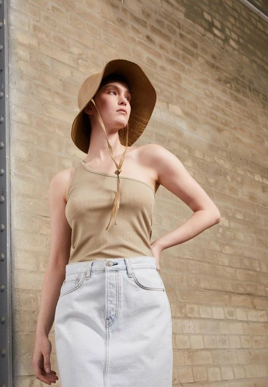 Clothing * | Rag & Bone Zoe Asymmetric Tank Label Top Tanbeige