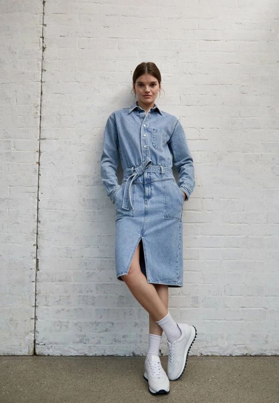 Clothing * | Rag & Bone Mia Dress Denim Dress Clean Lou