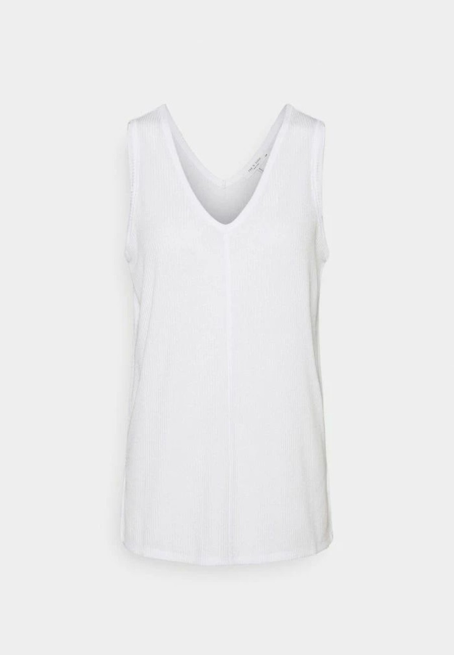 Clothing * | Rag & Bone The Vneck Tank Label Basic T-Shirt White