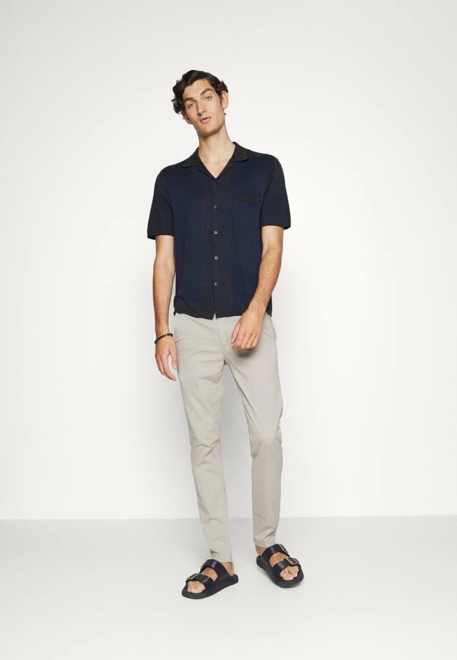 Clothing * | Rag & Bone Herringbone Snap Front Avery Shirt Black/Navy