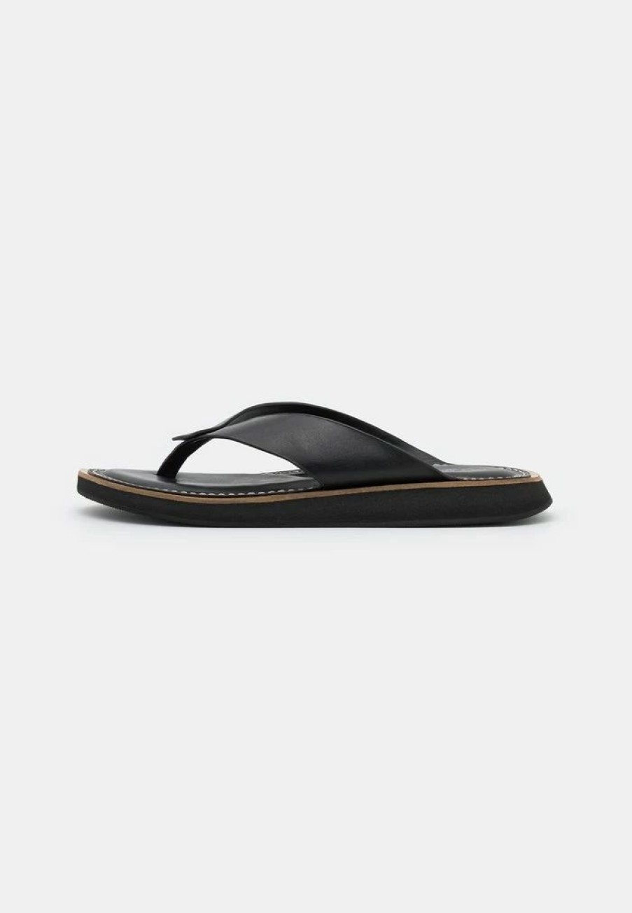 Shoe * | Rag & Bone Parker Thong T-Bar Sandals Black