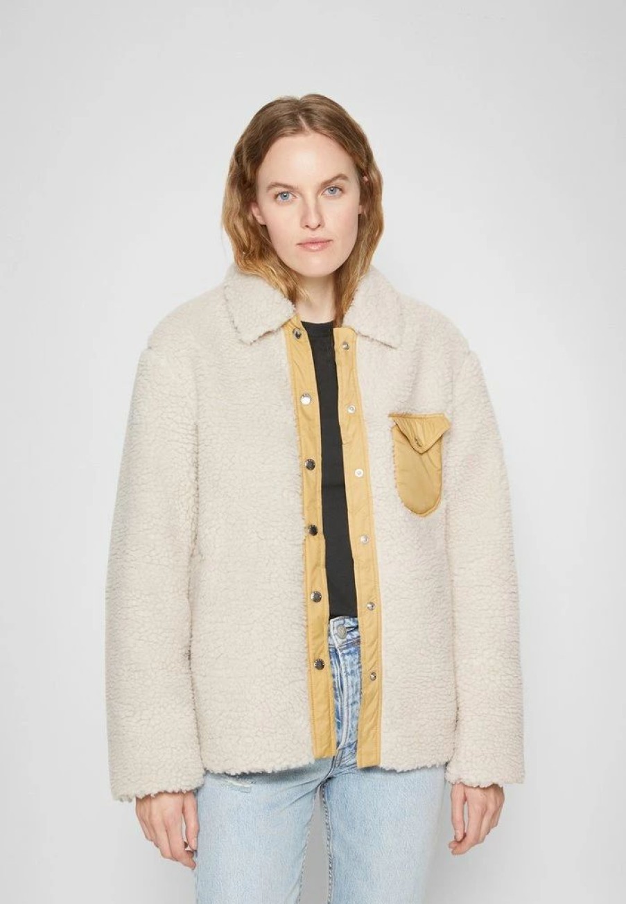 Clothing * | Rag & Bone Elliot Sherpa Winter Jacket Ivory