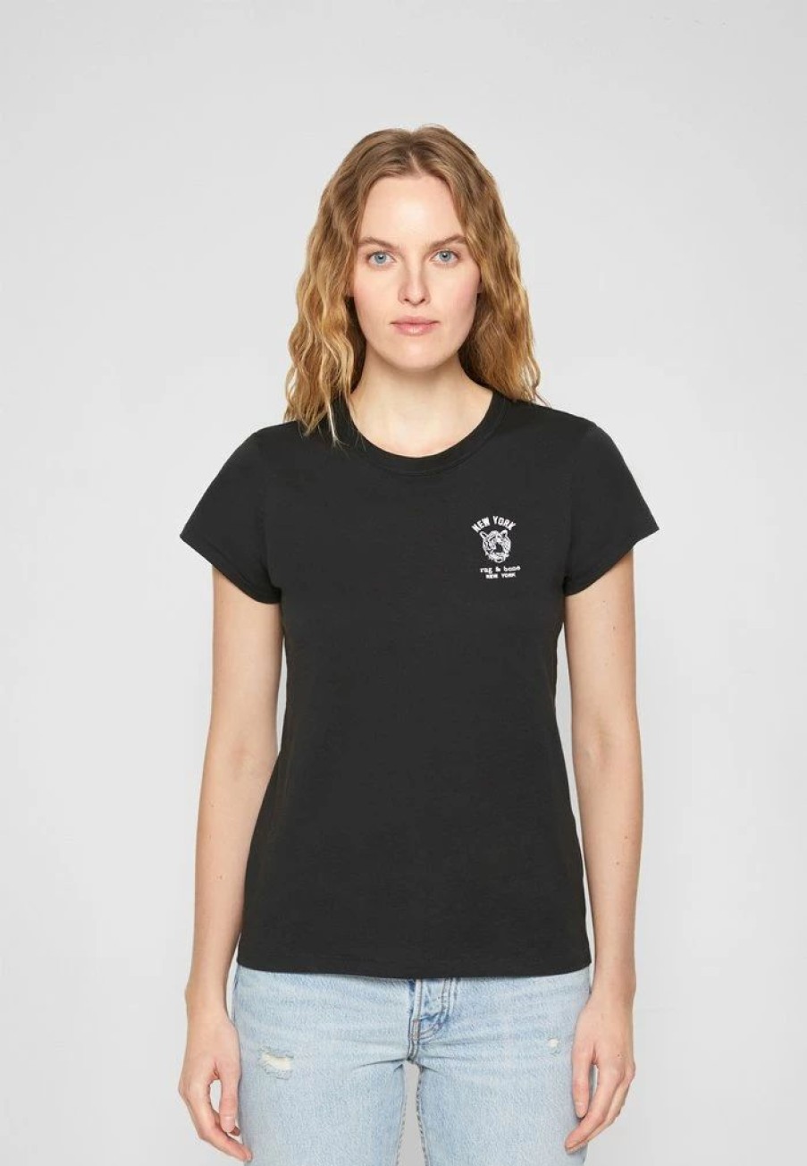 Clothing * | Rag & Bone Print T-Shirt Black