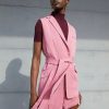 Clothing * | Rag & Bone Margot Sleeveless Blazer Black Label Blazer Blush Pink