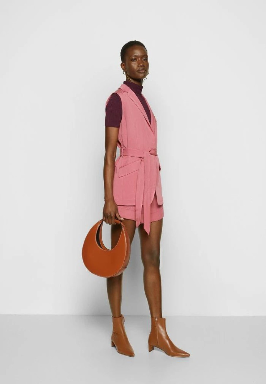 Clothing * | Rag & Bone Margot Sleeveless Blazer Black Label Blazer Blush Pink