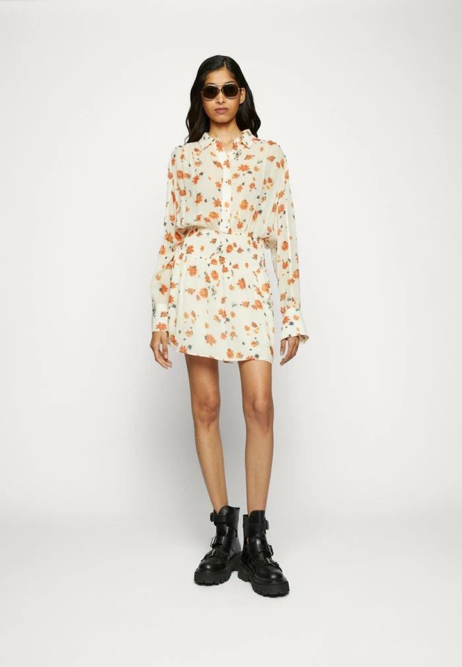 Clothing * | Rag & Bone Bailey Floral Smocked Dress Day Dress Pinkfloral