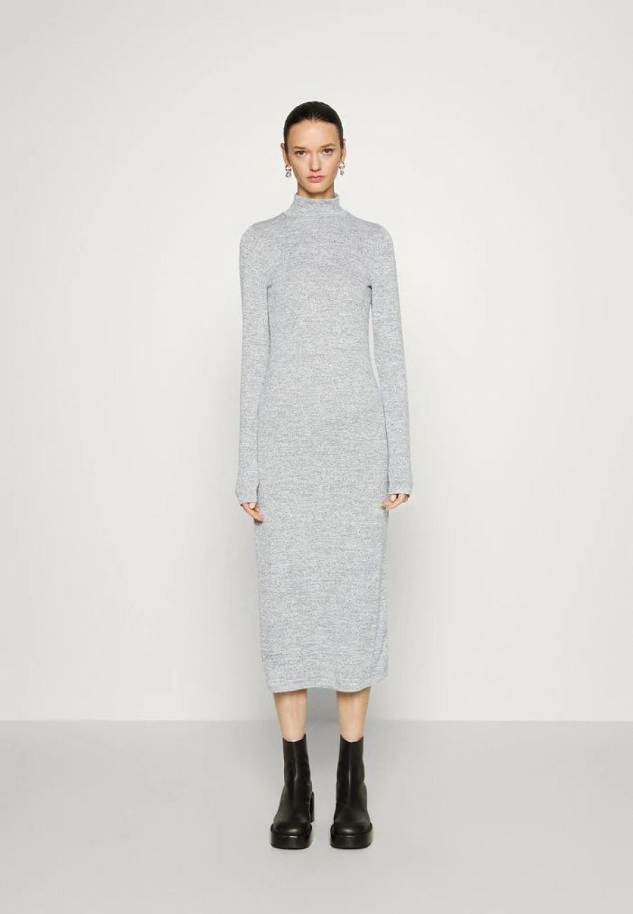 Clothing * | Rag & Bone The Neck Dress Jumper Dress Mottled Light Grey