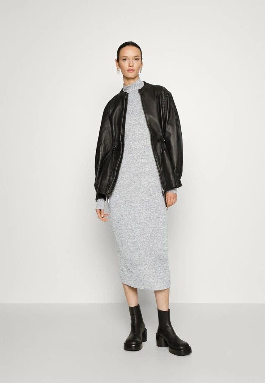 Clothing * | Rag & Bone The Neck Dress Jumper Dress Mottled Light Grey