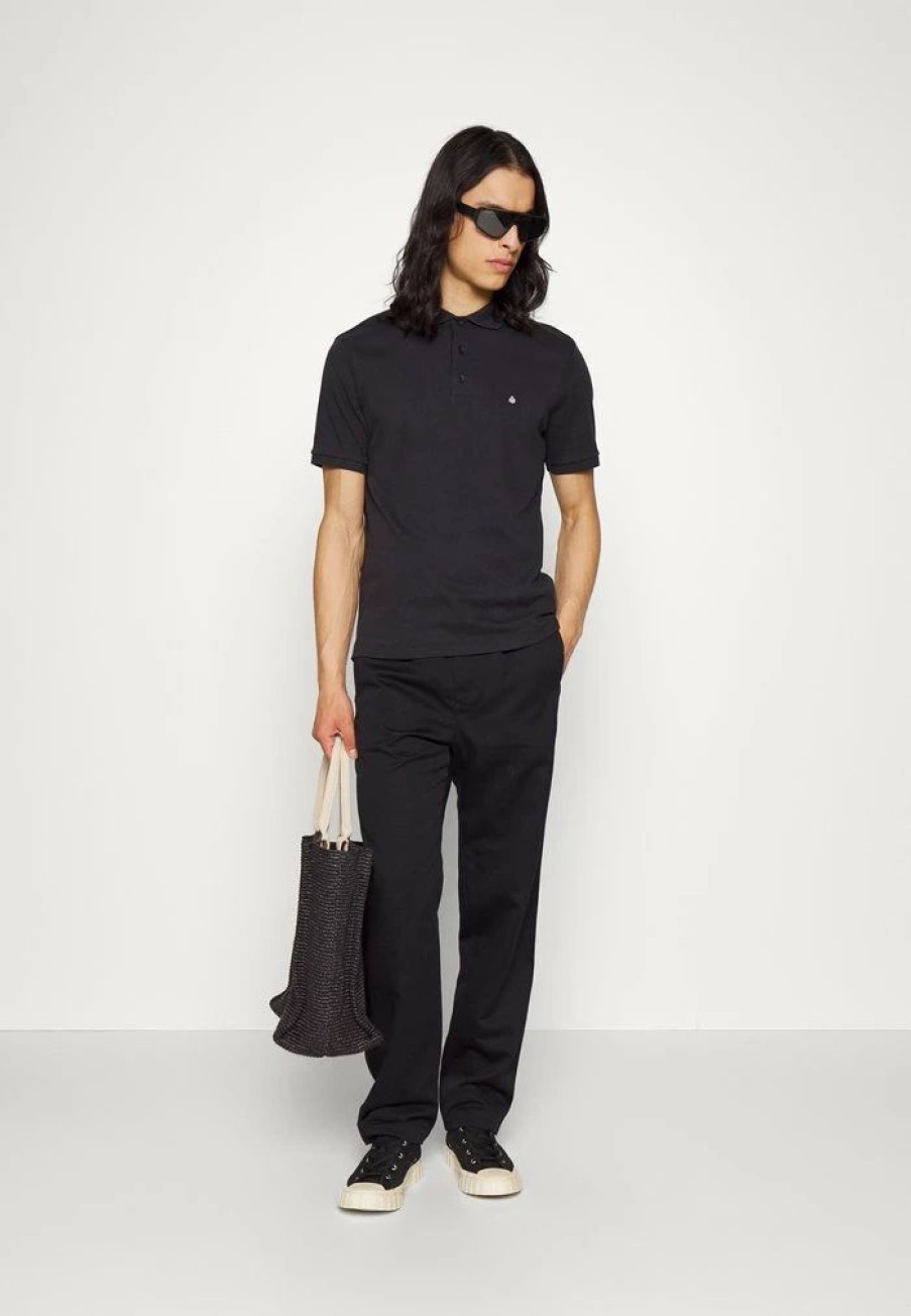 Clothing * | Rag & Bone Interlock Polo Shirt Black