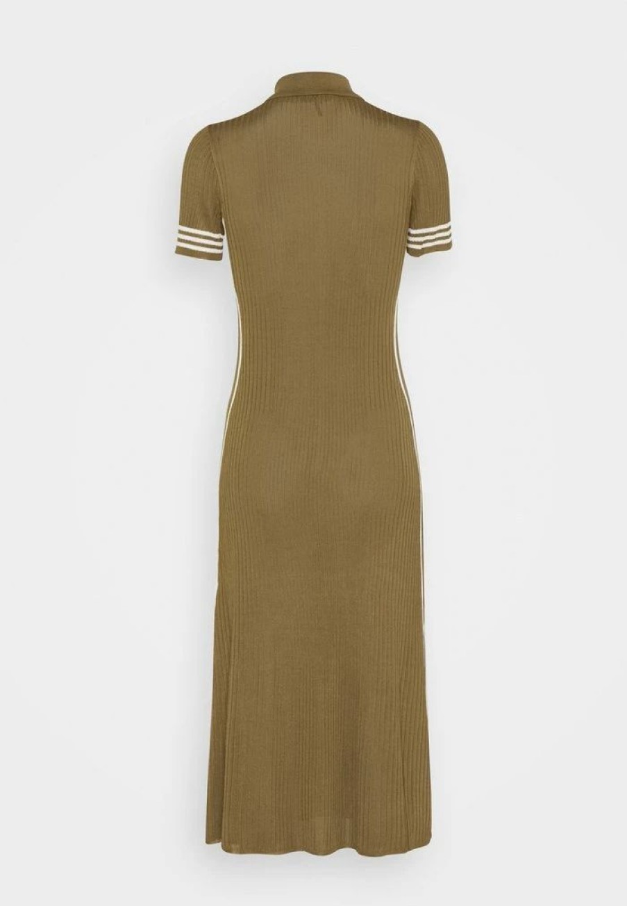 Clothing * | Rag & Bone Peyton Polo Dress Black Label Maxi Dress Deepolive