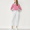 Clothing * | Rag & Bone Jillian Plaid Shirt Button-Down Blouse Pink