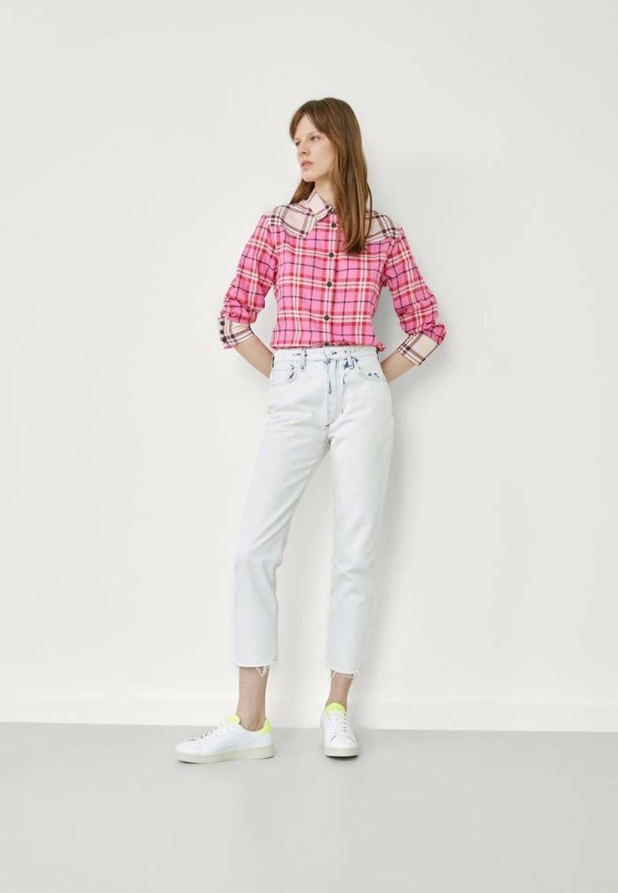 Clothing * | Rag & Bone Jillian Plaid Shirt Button-Down Blouse Pink