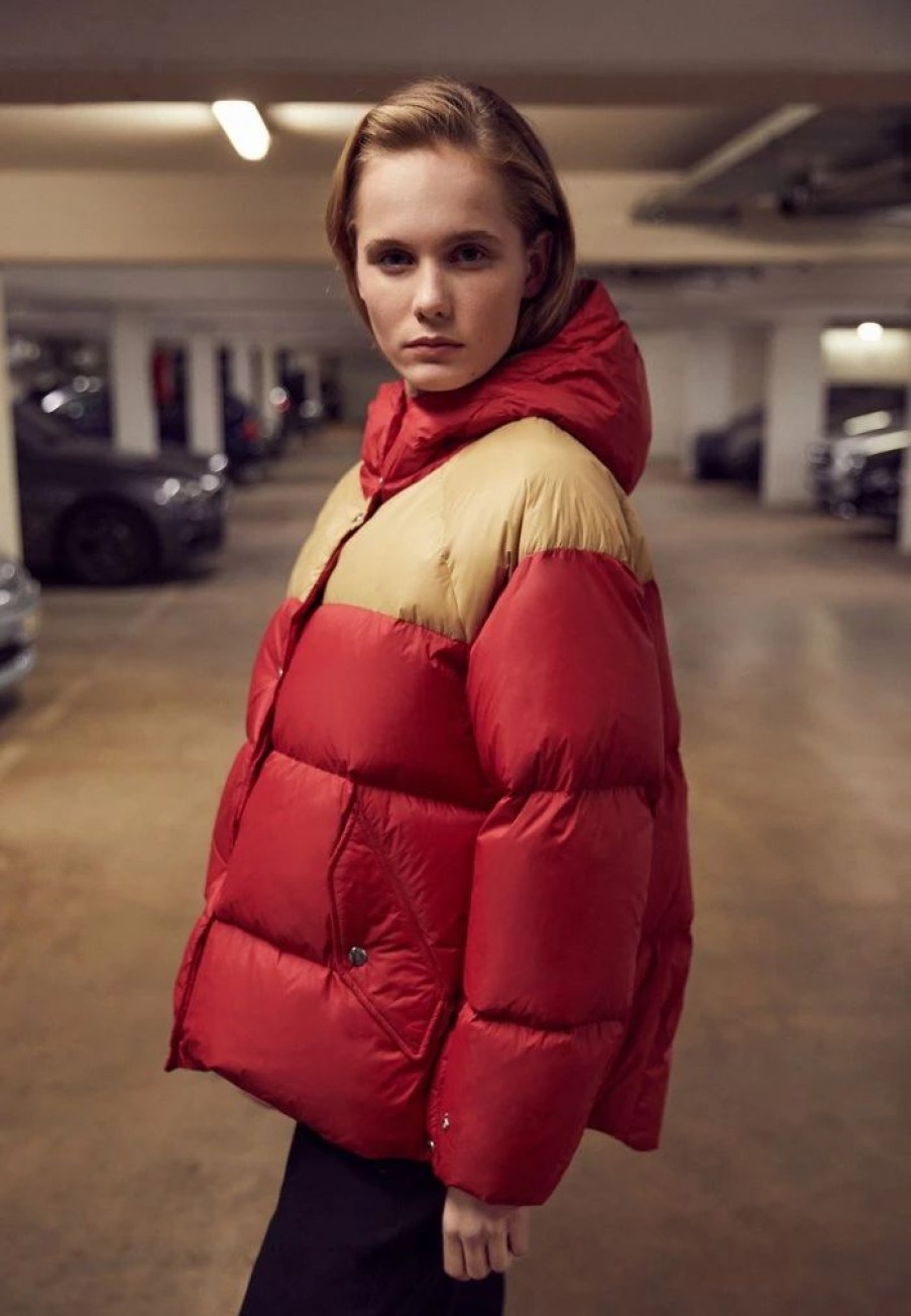 Clothing * | Rag & Bone Joelle Puffer Jacket Down Jacket Red