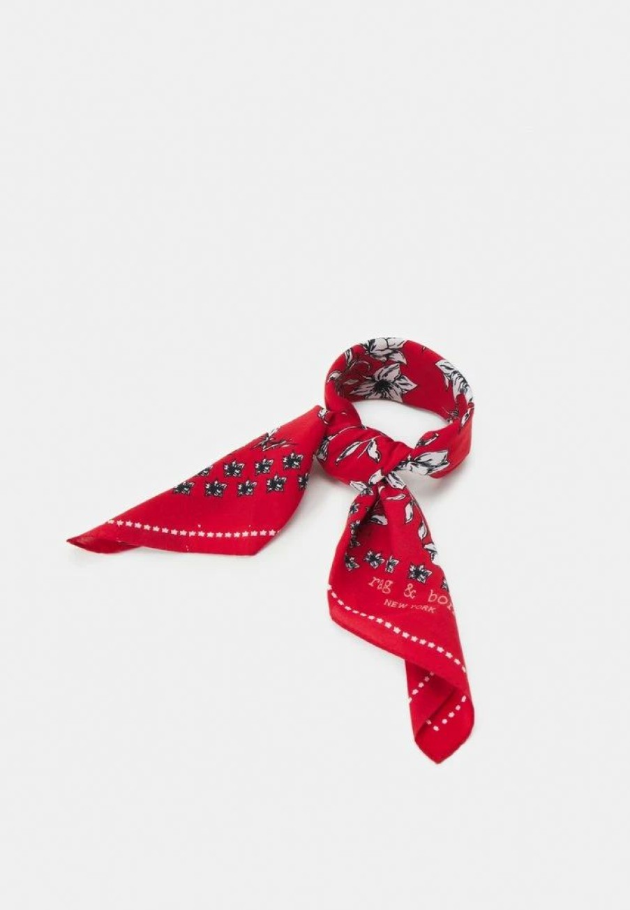 Accessoires * | Rag & Bone Odyssey Bandana Unisex Foulard Red