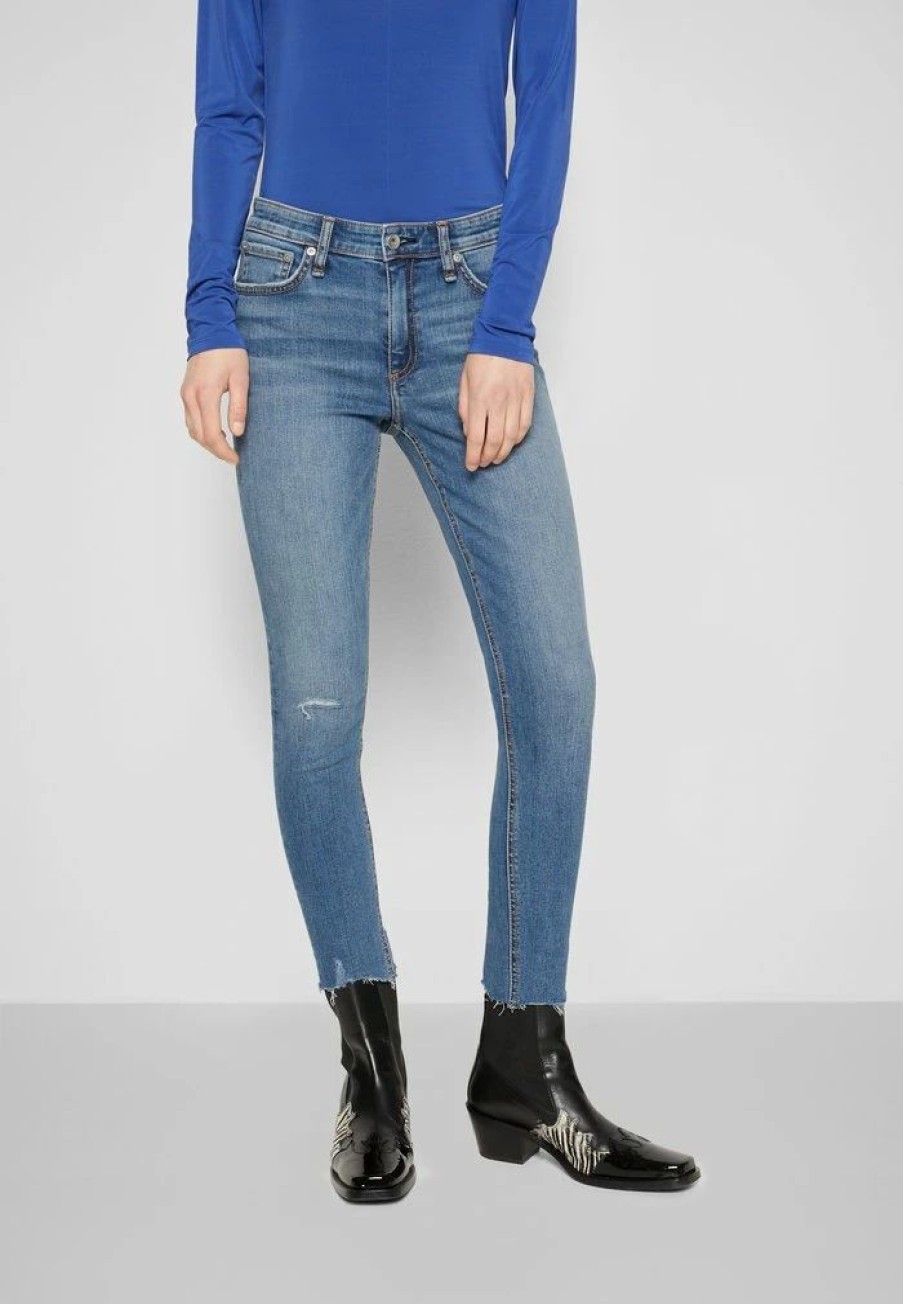 Clothing * | Rag & Bone Cate Mid-Rise Ankle Jeans Skinny Fit Blue