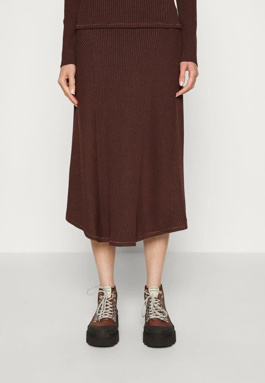 Clothing * | Rag & Bone Skirt A-Line Skirt Darkbrown