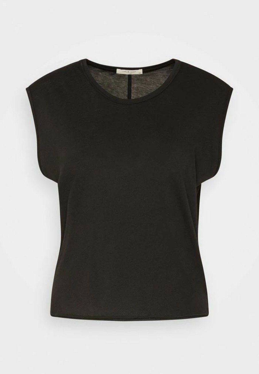 Clothing * | Rag & Bone The Gaia Muscle Tank Label Top Black