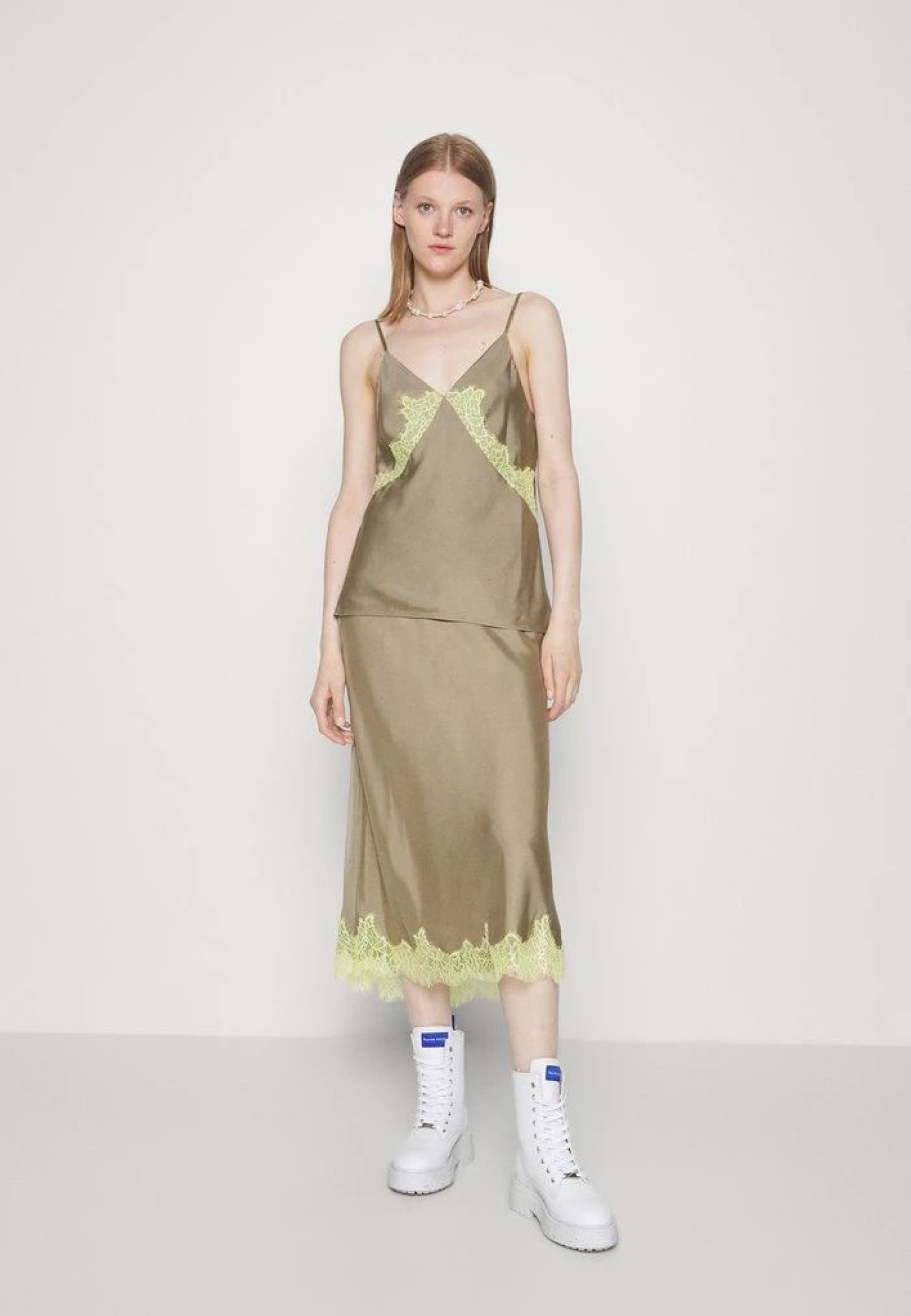 Clothing * | Rag & Bone Jaci A-Line Skirt Olive Green