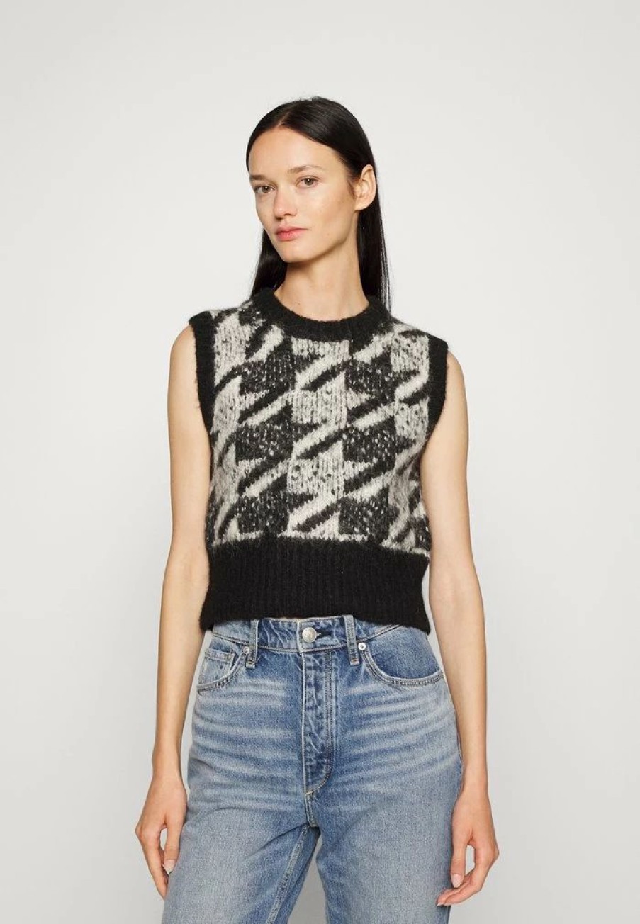 Clothing * | Rag & Bone Edith Vest Jumper Black