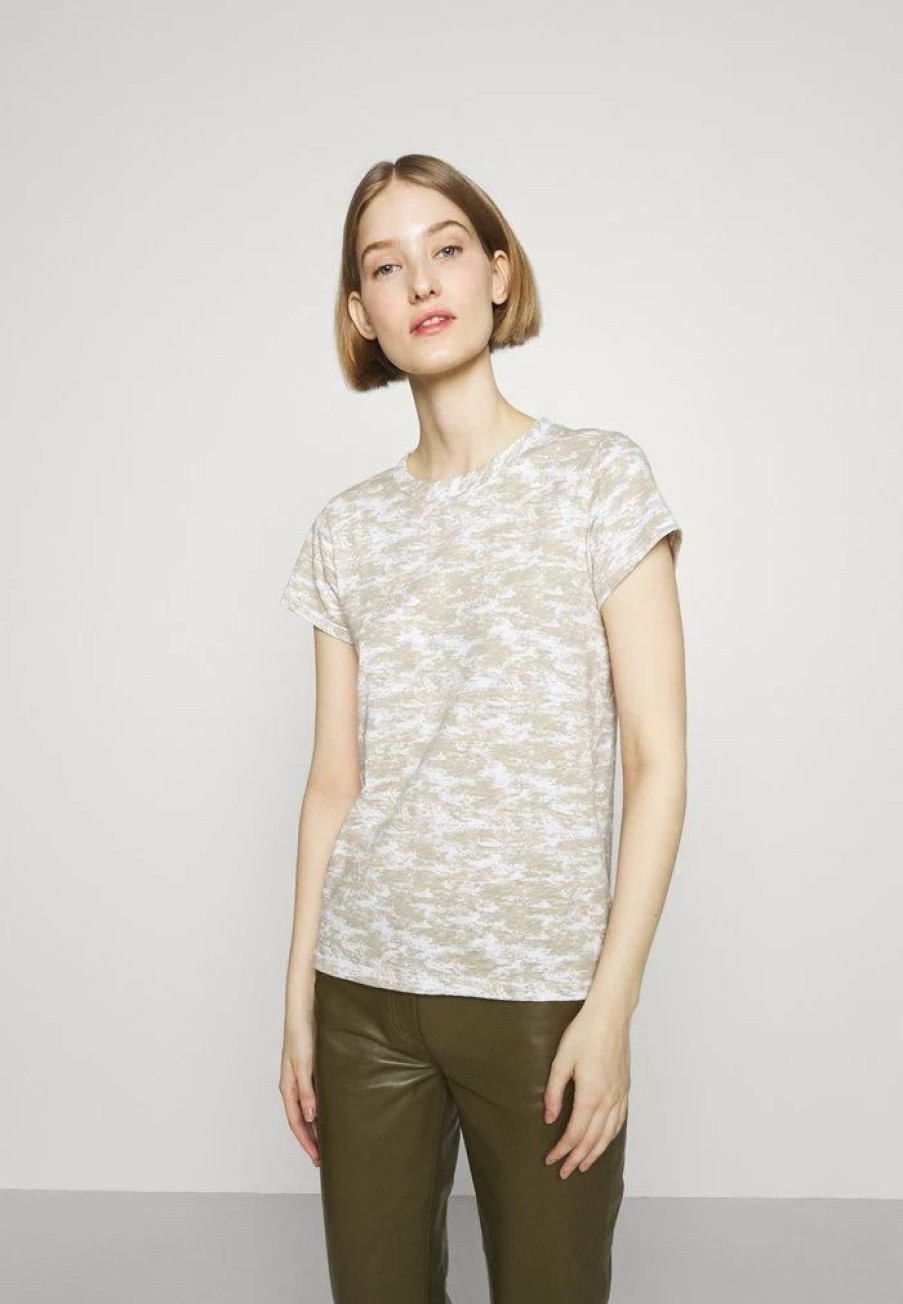 Clothing * | Rag & Bone All Over Camo Tee Print T-Shirt Ivorymult