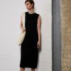 Clothing * | Rag & Bone The Knit Muscle Midi Dress White Label Maxi Dress Black