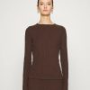 Clothing * | Rag & Bone Echo Longsleeve Jumper Dark Brown